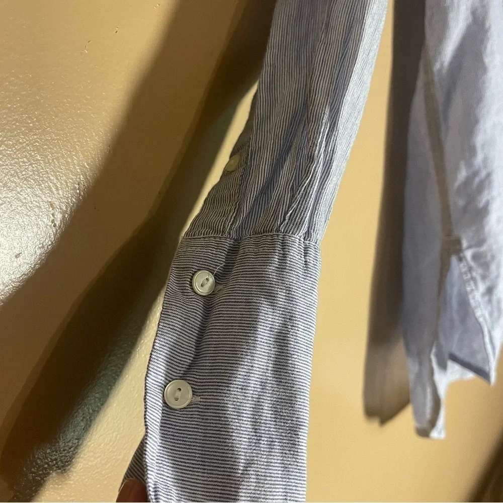 J. Crew Striped Blue and White Top size 2